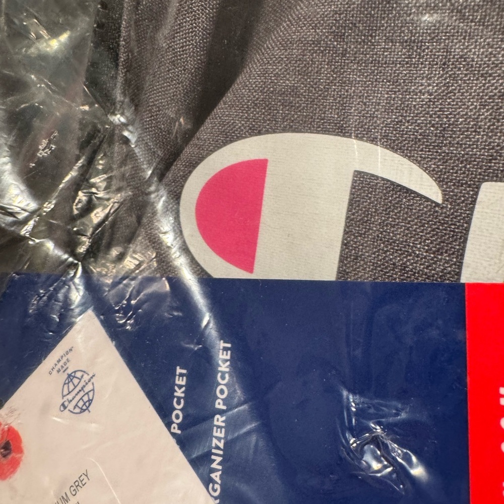 Champion Gray back pack  with White and Pink Logo large lap top